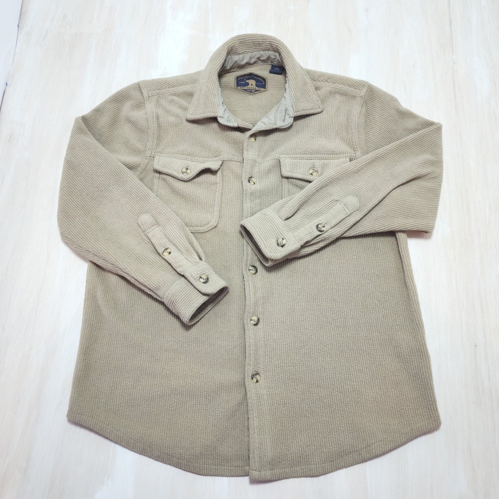 Freedom Foundry Tan Corduroy Fleece Shirt Jacketsherpa Shacket Mens Medium